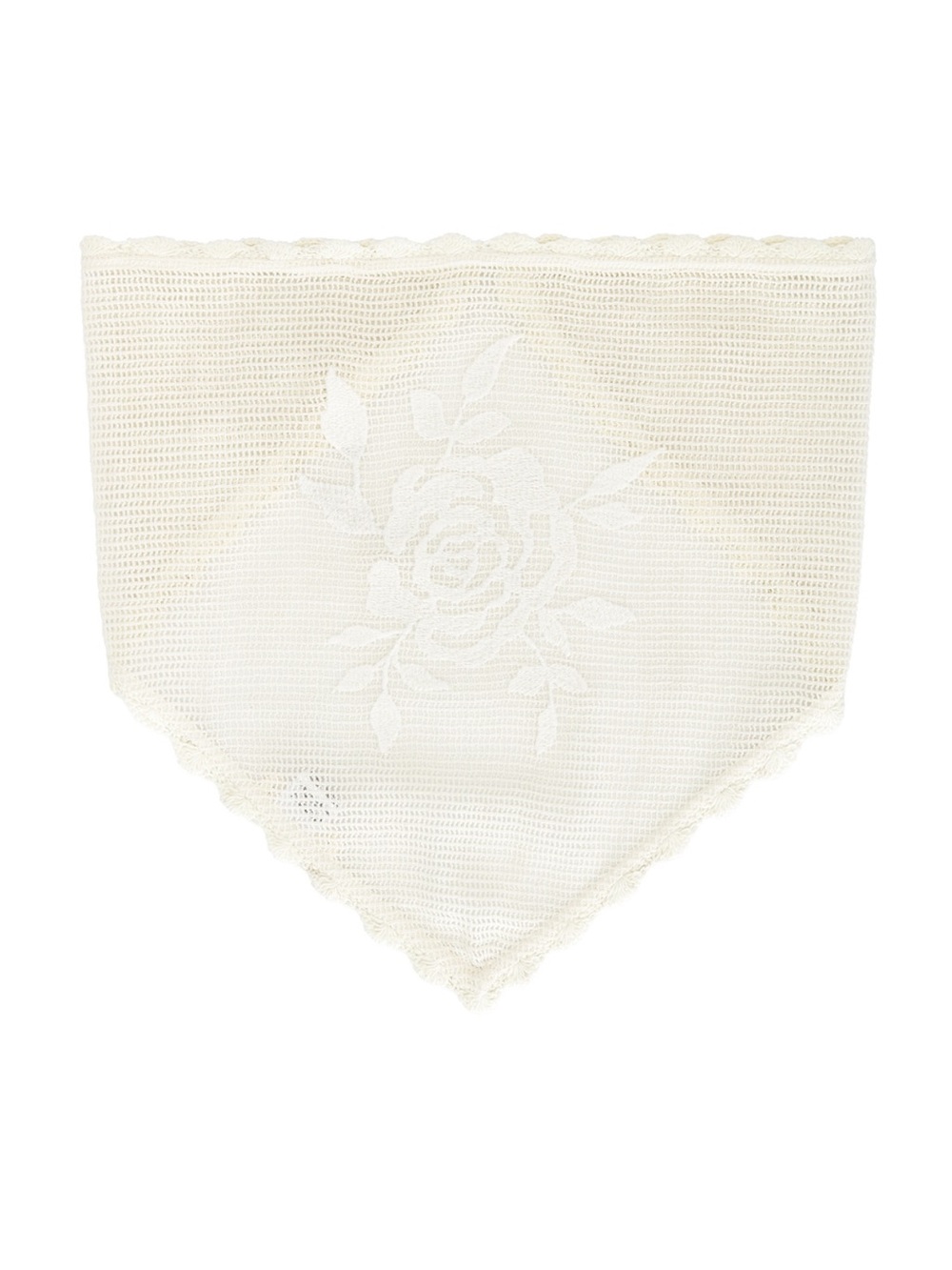For Love And Lemons Cream Crochet Floral Bandana (NWOT)